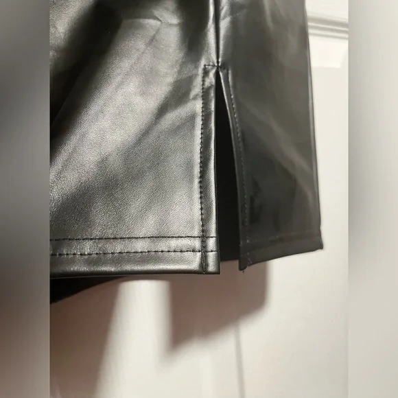 New! Faux Leather Skirt - Picture 3 of 6